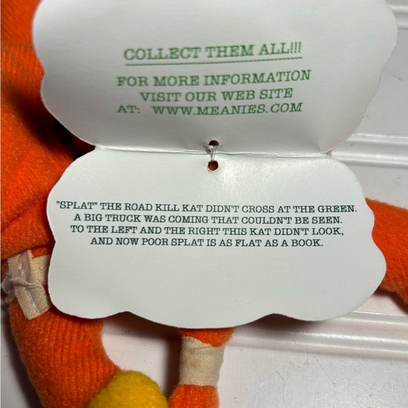 Lot of 4 Beanie Meanies 3 Have Tags Avg size 6x5" 2 Cats, Peeping Tom Cat, Duck - Picture 6 of 8